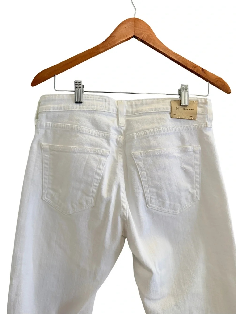 AG ADRIANO GOLDSCHMIED Ex-Boyfriend Slouchy Slim Jeans White Size 27
